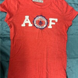 Abercrombie & Fitch Red Graphic Tee